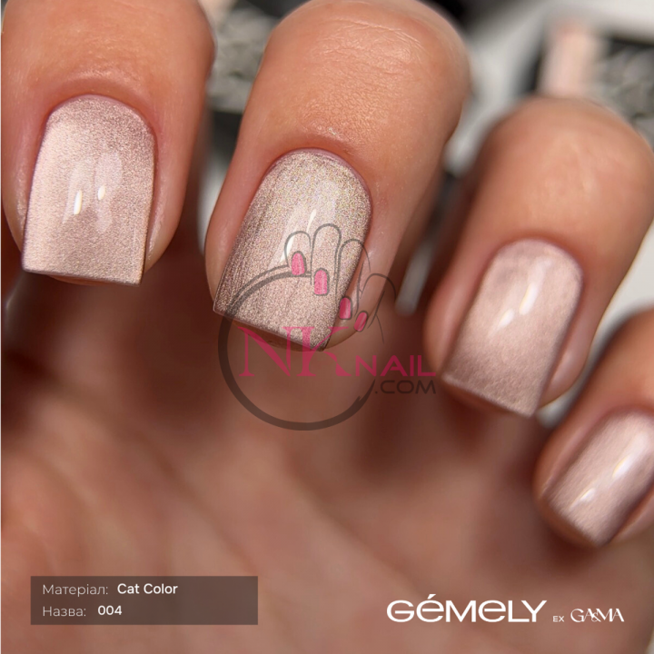 Гель-лак Gemely Cat color №004, 6 мл HEMA/TPO free